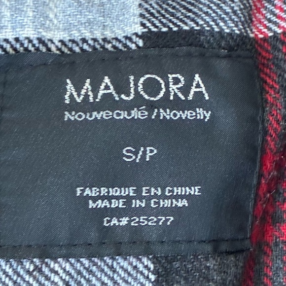PLAID WOOL BLEND PEA COAT MAJORA - Picture 10 of 10